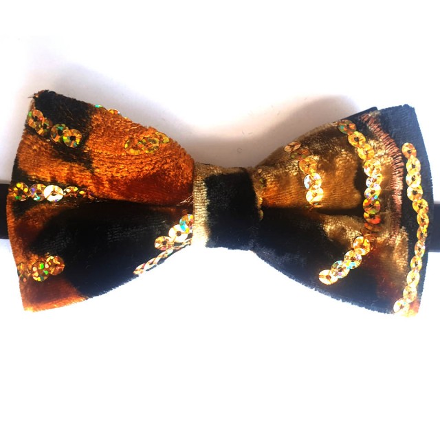 Papion rafinat, cu paiete, model Clasic Animal Print