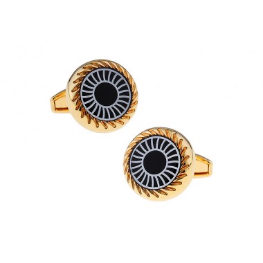 Butoni camasa, linia lux, model "Big Bang", montura aurie