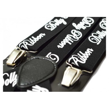 Bretele barbati negre Ribbon 131
