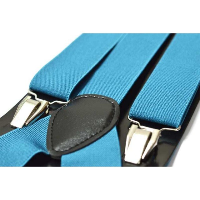 Bretele barbati, bleu turcoaz, uni 137
