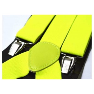 Bretele barbati verde fosforescent uni 