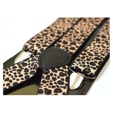 Bretele negre model ANIMAL PRINT
