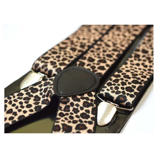Bretele negre model ANIMAL PRINT