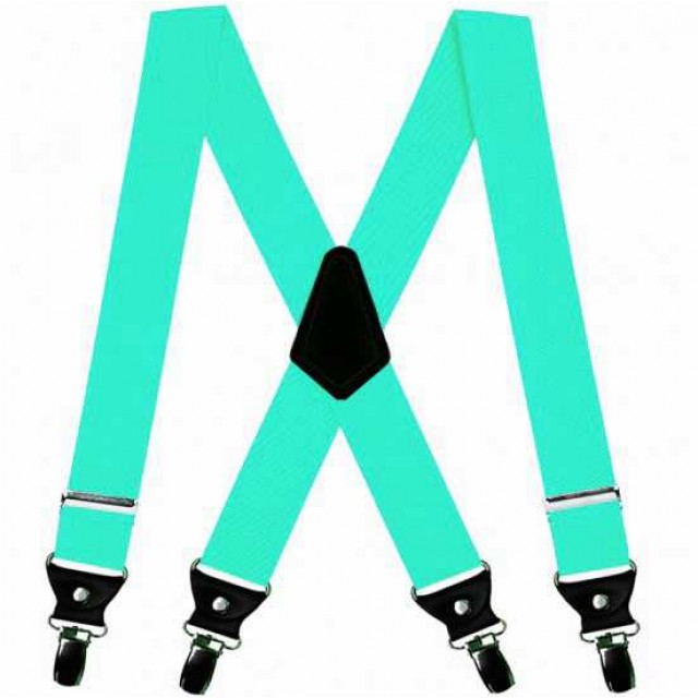  Bretele duble, verde menta, 4 cm
