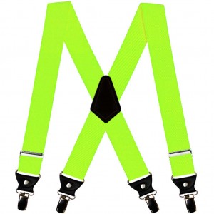  Bretele extra late verde neon, 5 cm, duble, 