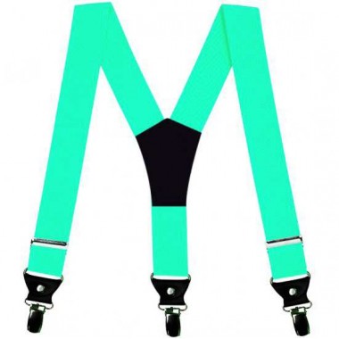 Bretele barbati verde menta, 4 cm