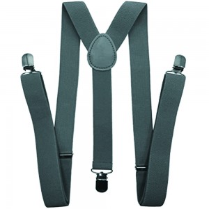 Bretele barbati, gri plumb, uni 