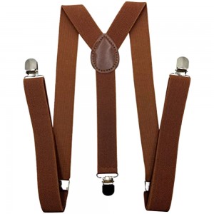 Bretele barbati maro, 3.5cm