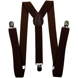 Bretele barbati maro inchis 3.5cm