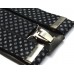Bretele barbati negre model floral alb 319