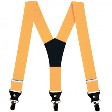 Bretele barbati, galben mustar, simple, 4 cm