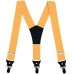 Bretele barbati, galben mustar, simple, 4 cm