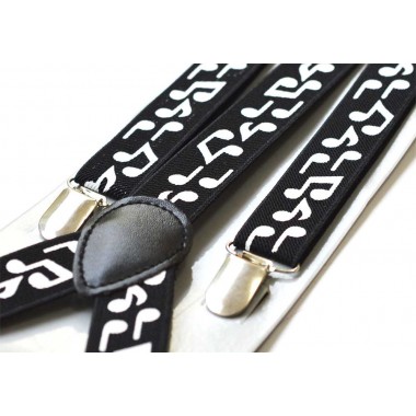Bretele unisex, negre, model Magic Voice 231