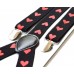 Bretele de dama, negre, model Be my Valentine