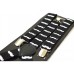 Bretele unisex, negre, model Moustache alb