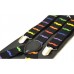 Bretele unisex, negre, model Moustache multicolor