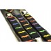 Bretele unisex, negre, model Moustache multicolor