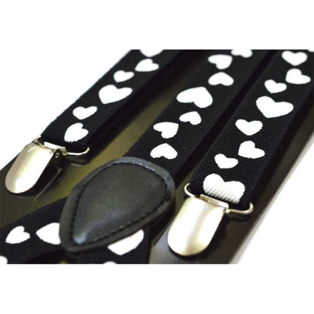 Bretele dama, negre, model Pure Hearts 213