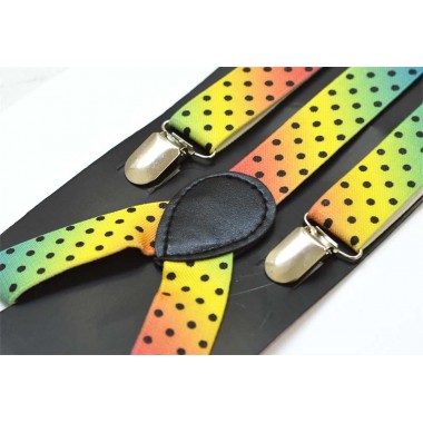 Bretele femei colorate cu buline negre 309