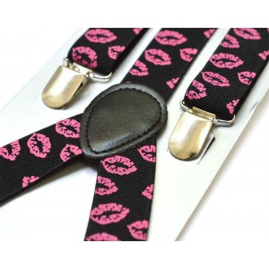 Bretele de dama, negre, model Urme de sarut dulce
