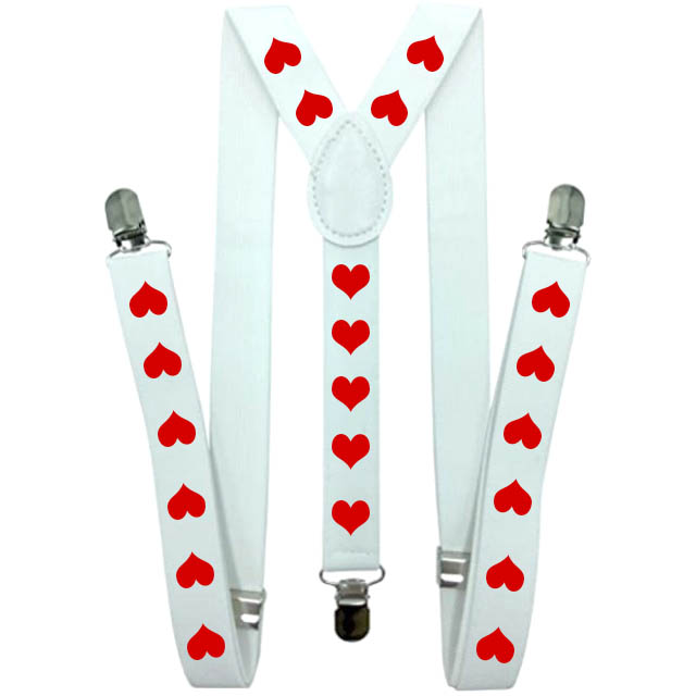 Bretele de dama, albe, model Be my Valentine