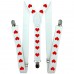 Bretele de dama, albe, model Be my Valentine