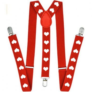 Bretele de dama, rosii, model Be my Valentine