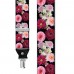 Bretele pantaloni personalizate, crizanteme flori roz
