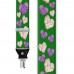 Bretele pantaloni personalizate, inimioare, flori de liliac