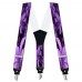 Bretele pantaloni personalizate, liliac,  flori mov