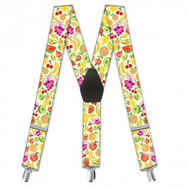 Bretele damă, personalizate, model "Mix de Fructe"
