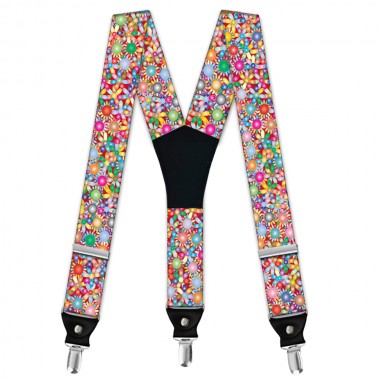Bretele personalizate, model “Floral Multicolor”