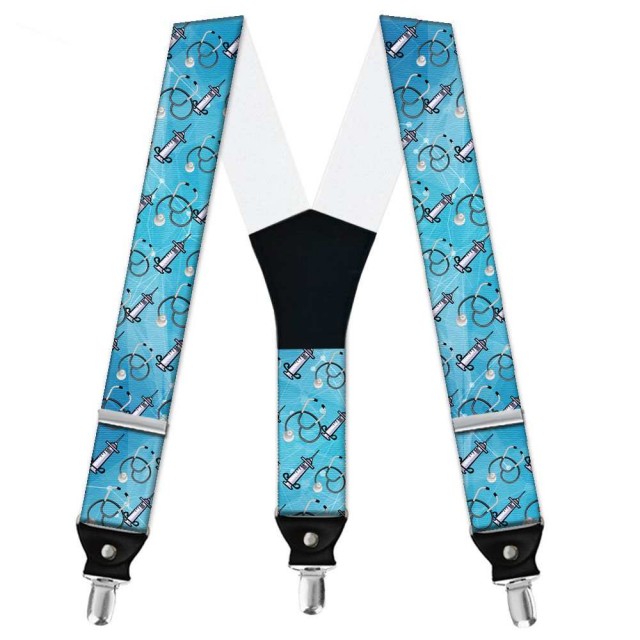 Bretele personalizate, tematic-meseria de Doctor, "Seringa si Stetoscop"