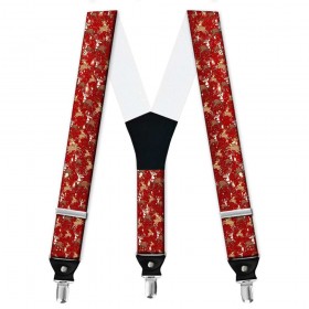 Bretele personalizate, model tematic Craciun, design reni jucausi