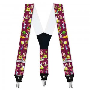 Bretele barbati personalizate, design motive colorate de Paste