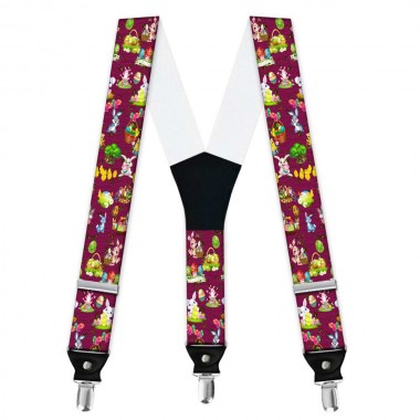 Bretele barbati personalizate, design motive colorate de Paste