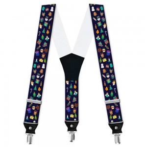 Bretele pantaloni personalizate, tematic  Craciun, design ornamente decorative