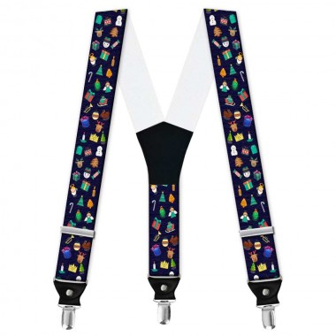 Bretele pantaloni personalizate, tematic  Craciun, design ornamente decorative