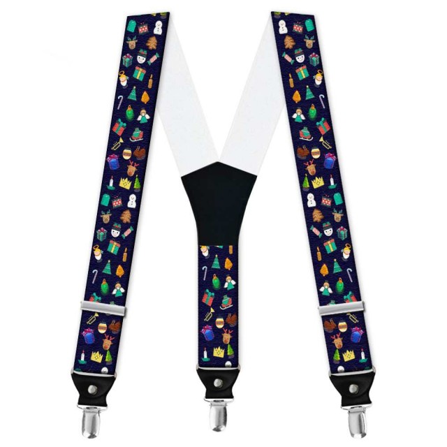 Bretele pantaloni personalizate, tematic  Craciun, design ornamente decorative