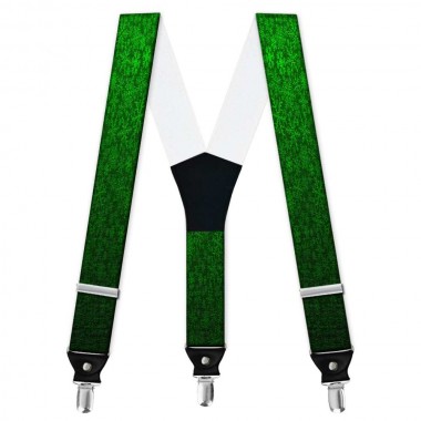 Bretele pantaloni personalizate, tematic Craciun model stelute verzi