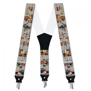 Bretele barbati personalizate instrumente muzicale