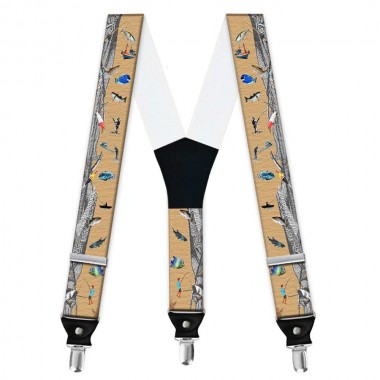 Bretele pantaloni personalizate, pescuit, fir intins