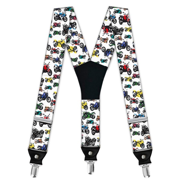 Bretele barbati, imprimeu "Motociclete"