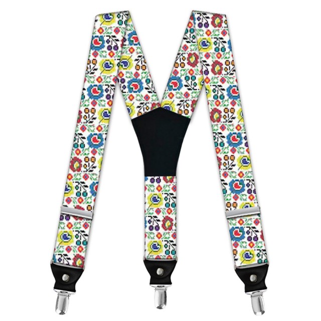 Bretele barbati, imprimeu "Traditional Floral Multicolor"