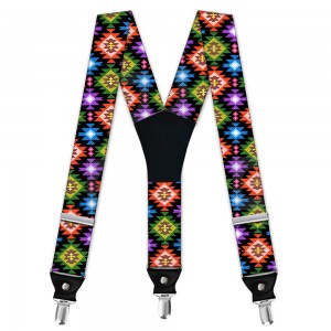Bretele barbati, imprimeu "Traditional Multicolor"