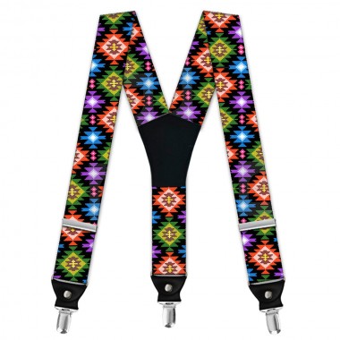 Bretele barbati, imprimeu "Traditional Multicolor"