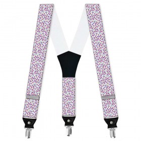 Bretele pantaloni personalizate, panselute, flori mici