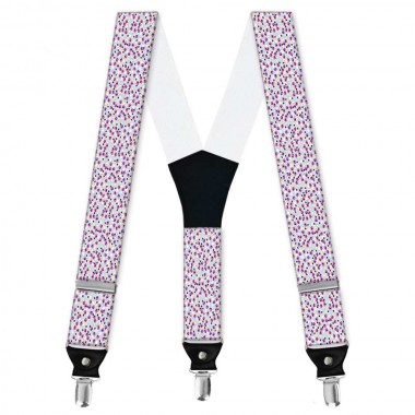 Bretele pantaloni personalizate, panselute, flori mici