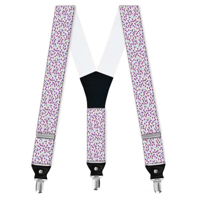Bretele pantaloni personalizate, panselute, flori mici