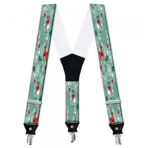 Bretele pantaloni personalizate tematic, renii lui Mos Craciun
